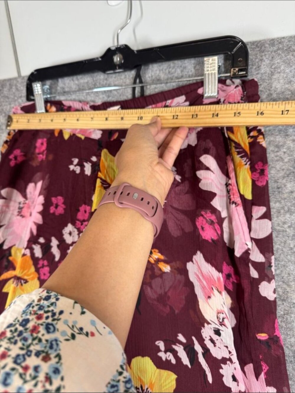 Soaked In Luxury Wide Leg Floral Pull On Pants Large Boho Vacation resort Summer - Picture 4 of 15